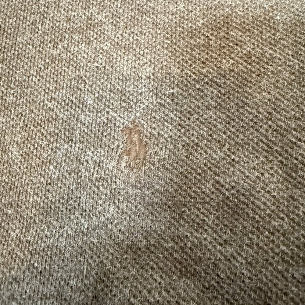 Vintage Polo Golf Ralph Lauren Brown  Long Sleeve Quarter Zip Cotton Alpaca M - Picture 3 of 7